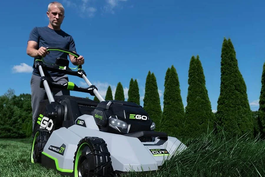 electric start lawn mowers